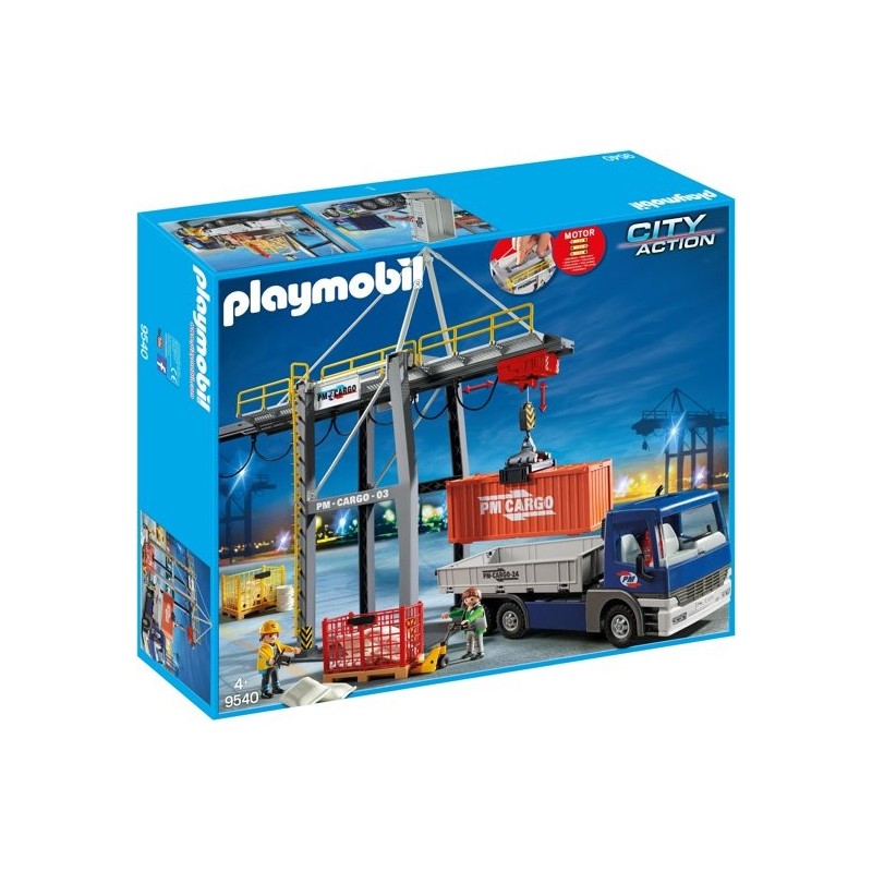 Playmobil 9540 electrische laadkraan met cargo truck